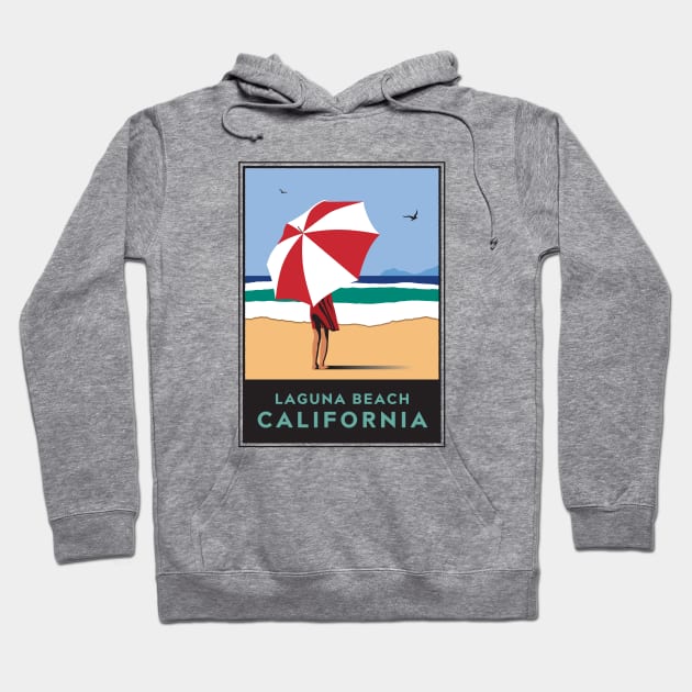 Laguna Beach, California Hoodie by Retron